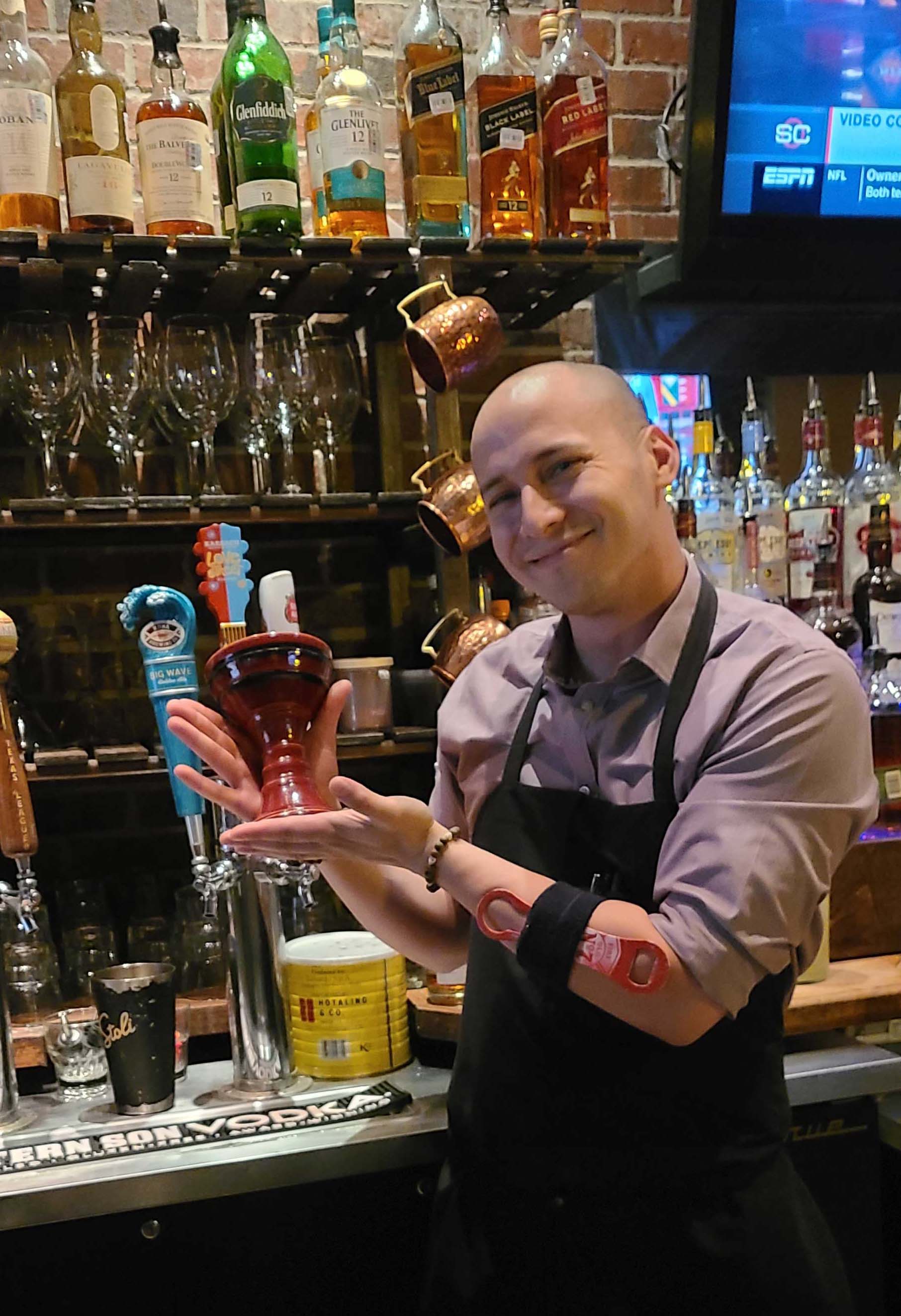 Customer with Goblet